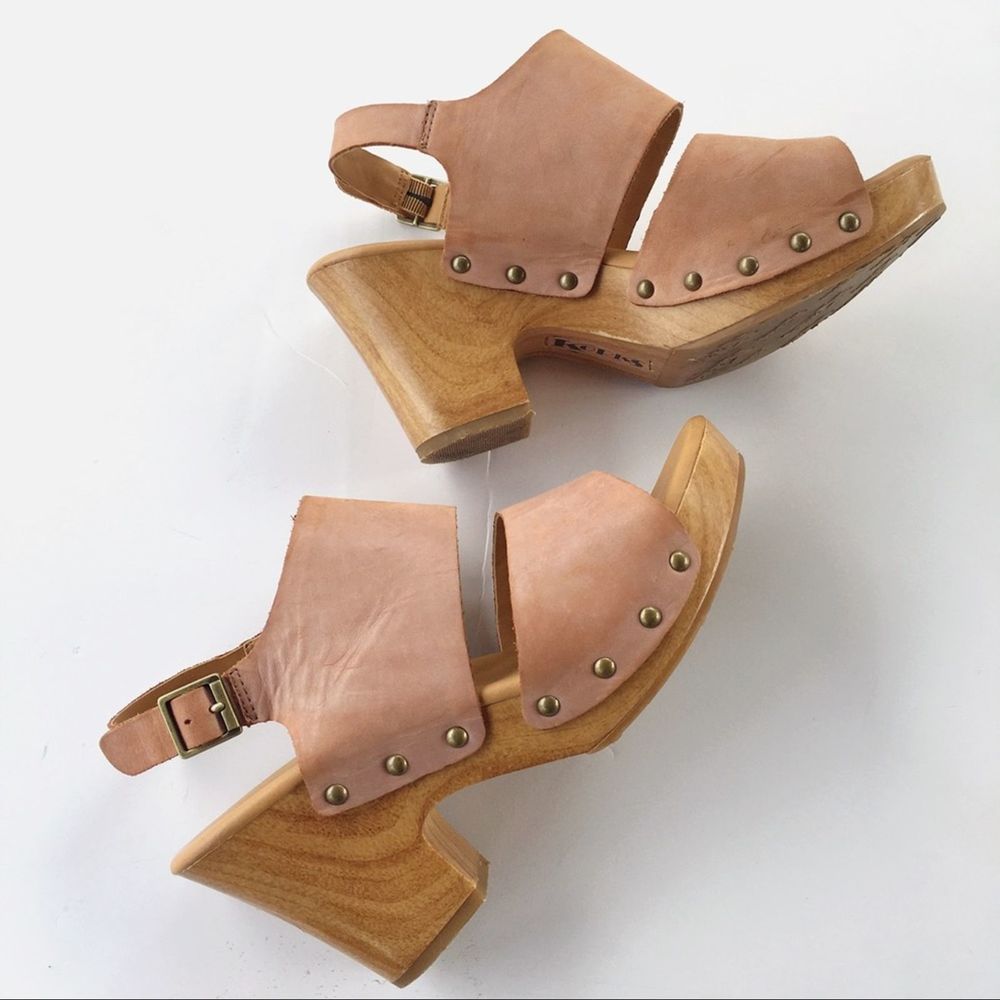 Kork Leather Chunky Heels Great Condition Size 8
